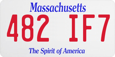 MA license plate 482IF7
