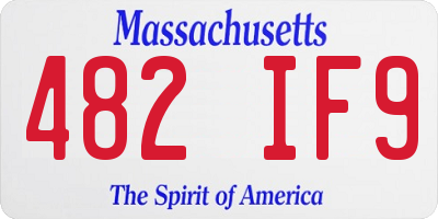 MA license plate 482IF9