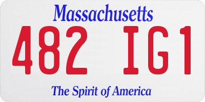 MA license plate 482IG1