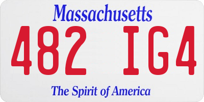 MA license plate 482IG4