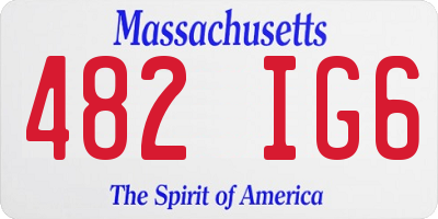 MA license plate 482IG6