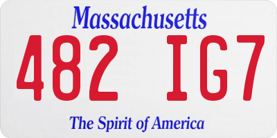 MA license plate 482IG7