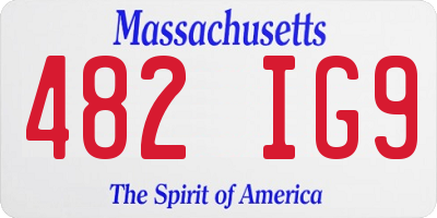 MA license plate 482IG9