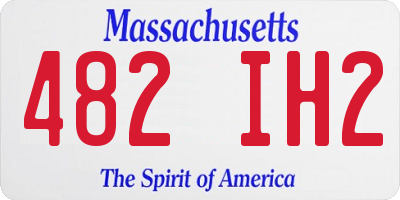 MA license plate 482IH2
