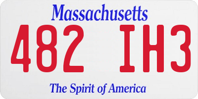 MA license plate 482IH3