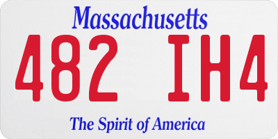 MA license plate 482IH4