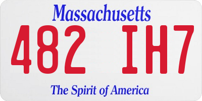 MA license plate 482IH7
