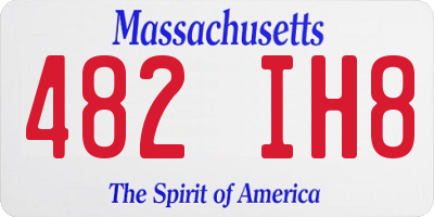 MA license plate 482IH8