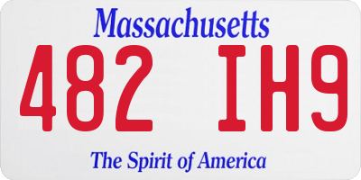 MA license plate 482IH9
