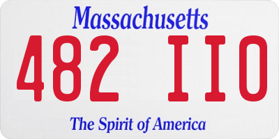 MA license plate 482II0