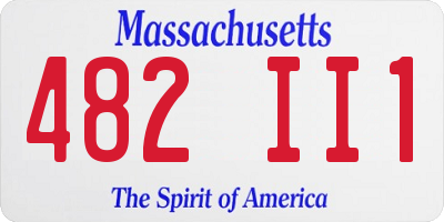 MA license plate 482II1