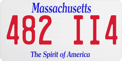 MA license plate 482II4