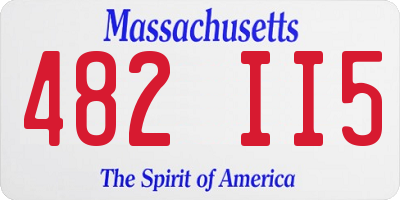 MA license plate 482II5