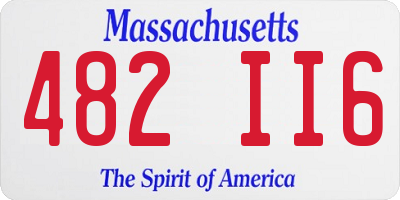 MA license plate 482II6