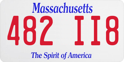 MA license plate 482II8