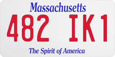 MA license plate 482IK1