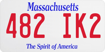 MA license plate 482IK2