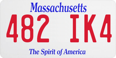 MA license plate 482IK4