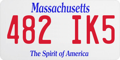 MA license plate 482IK5