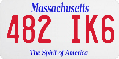 MA license plate 482IK6