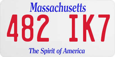 MA license plate 482IK7