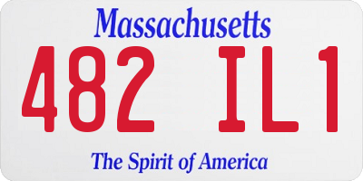 MA license plate 482IL1