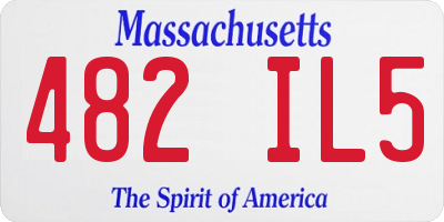 MA license plate 482IL5