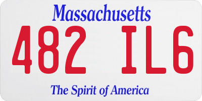 MA license plate 482IL6