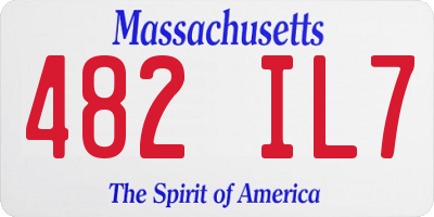 MA license plate 482IL7