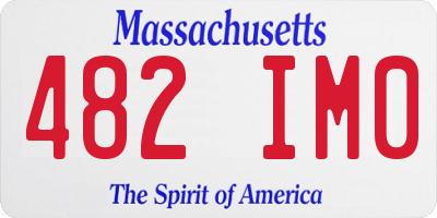 MA license plate 482IM0