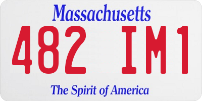 MA license plate 482IM1