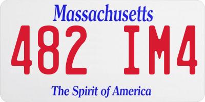 MA license plate 482IM4