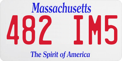 MA license plate 482IM5