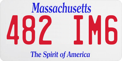 MA license plate 482IM6