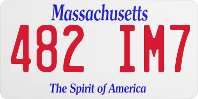 MA license plate 482IM7