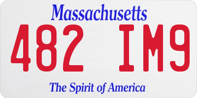 MA license plate 482IM9