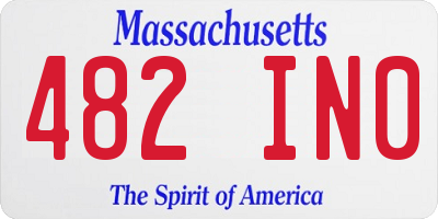 MA license plate 482IN0