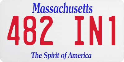 MA license plate 482IN1