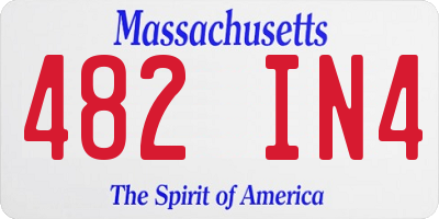 MA license plate 482IN4