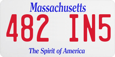 MA license plate 482IN5