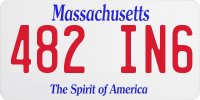 MA license plate 482IN6