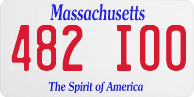 MA license plate 482IO0
