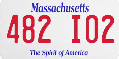 MA license plate 482IO2