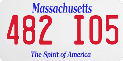 MA license plate 482IO5