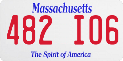 MA license plate 482IO6