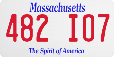 MA license plate 482IO7