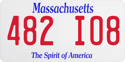 MA license plate 482IO8