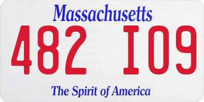 MA license plate 482IO9