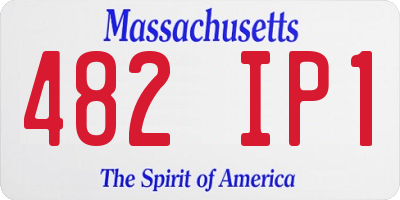MA license plate 482IP1