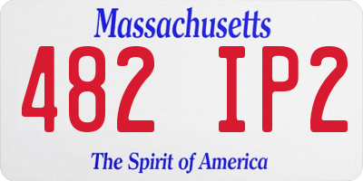 MA license plate 482IP2